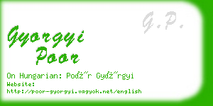 gyorgyi poor business card